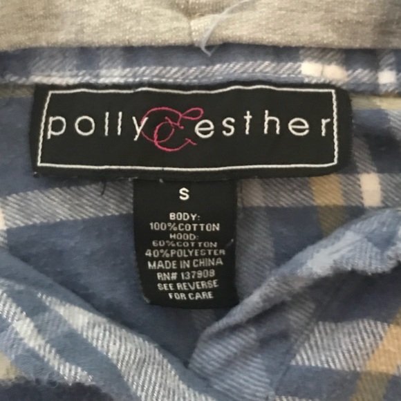 Blue Flannel With A Hood - Picture 5 of 5